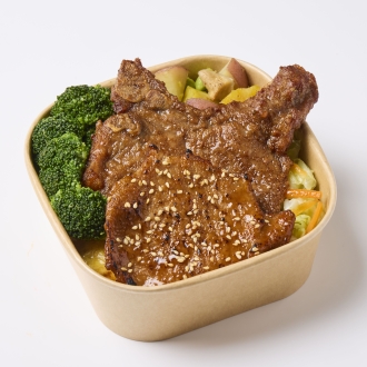 黃甜寶盒(烤肉+炸排骨)